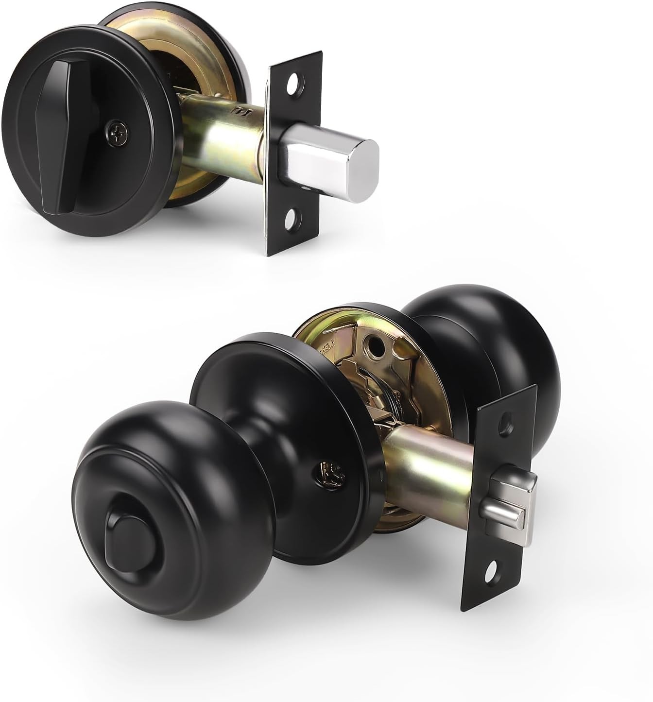3 Pack Keyed Alike Entry Door Knobs and Single Cylinder Deadbolt Lock Combo Set