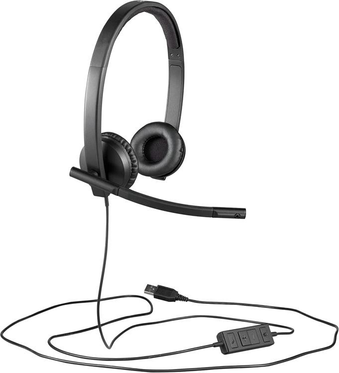 Logitech H570e USB Headset, Microphone, PC & Mac, USB-A Wired Headset with Mono