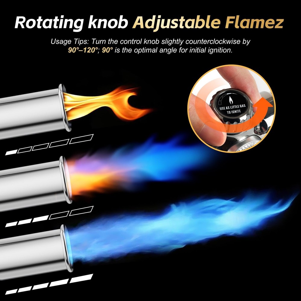 Weed Burner Torch, Propane Torch High Output 37" Extended Silver