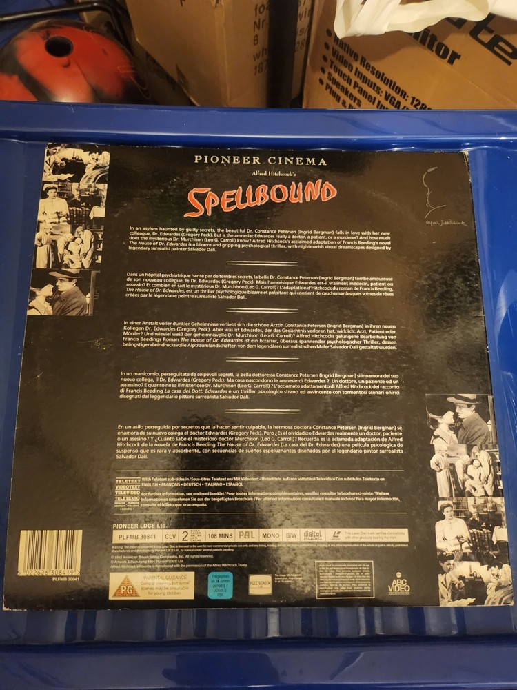 Spellbound Hitchcock Laserdisc