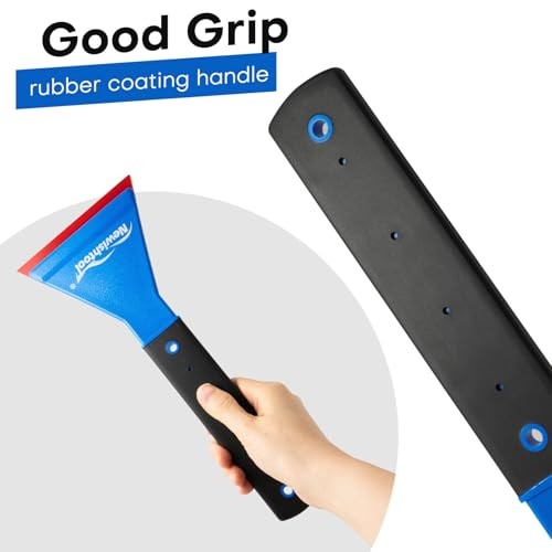 Window Tint Squeegee Rubber with Handle, 3 PCS Different Durometer Blades