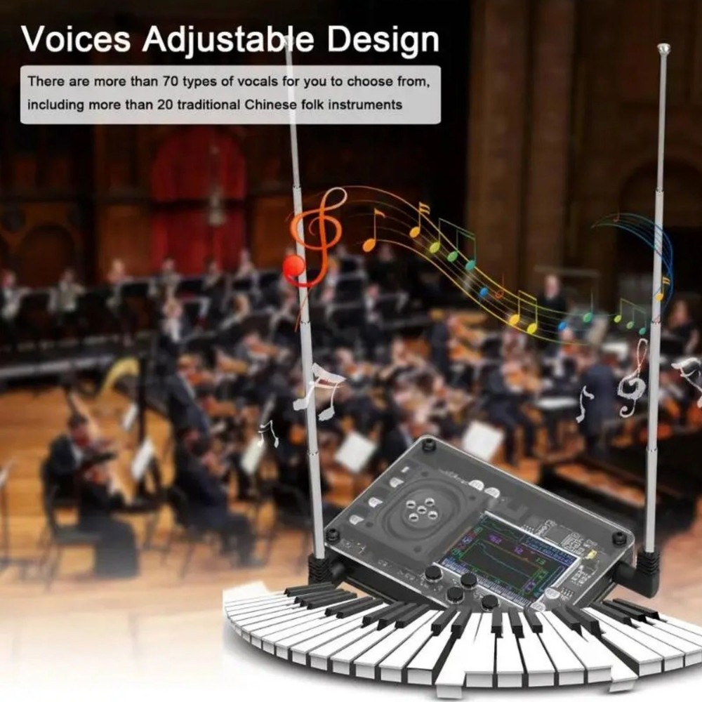 1 PC Mini Theremin Creative Musical Electronic Instrument OLED Screen Display