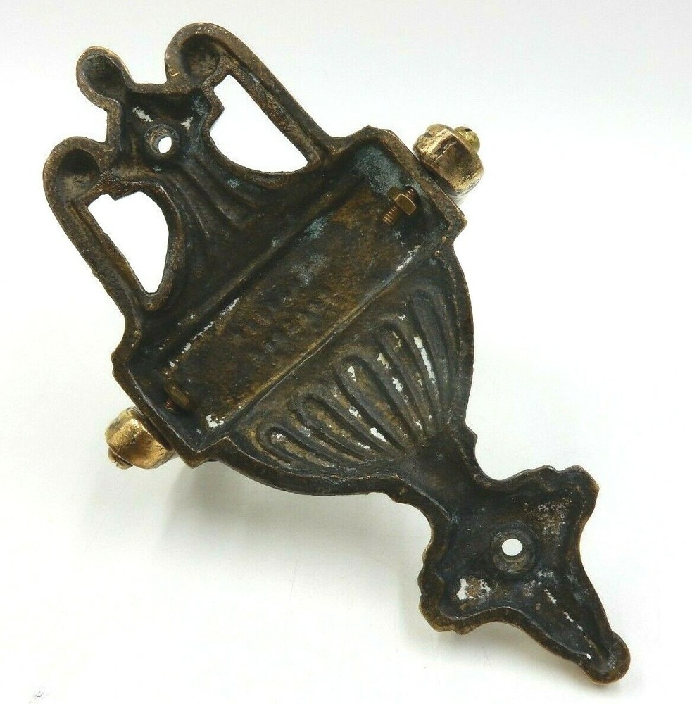 VINTAGE SOLID BRASS VIRGINIA STYLE BLANK MONOGRAM SPACE DOOR KNOCKER