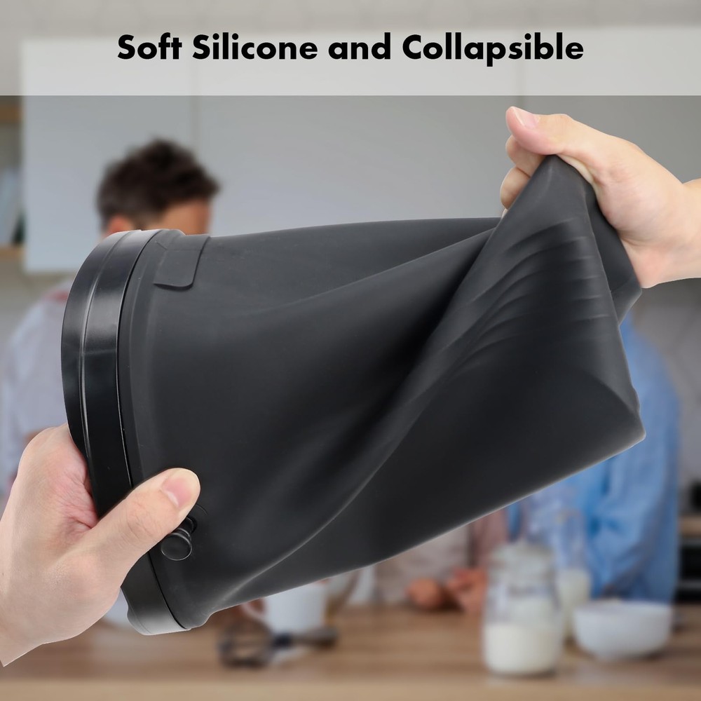 Mountable Silicone Collapsible Kitchen Compost Bin Under Sink, Hanging Trash ...