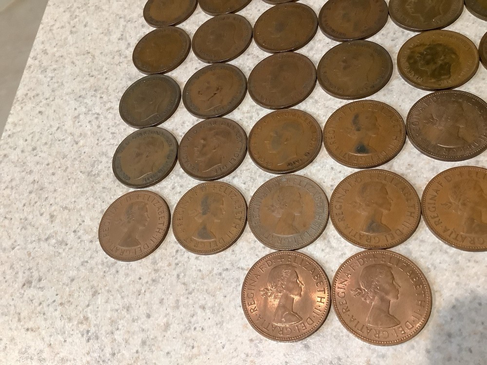 Great Britain 32 Large One penny Mixed Dates