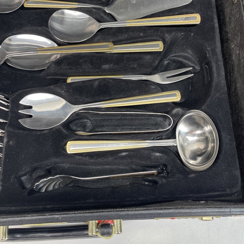 Solingen Silverware Germany 18/10 66 Piece Dinnerware Plus Case Incomplete