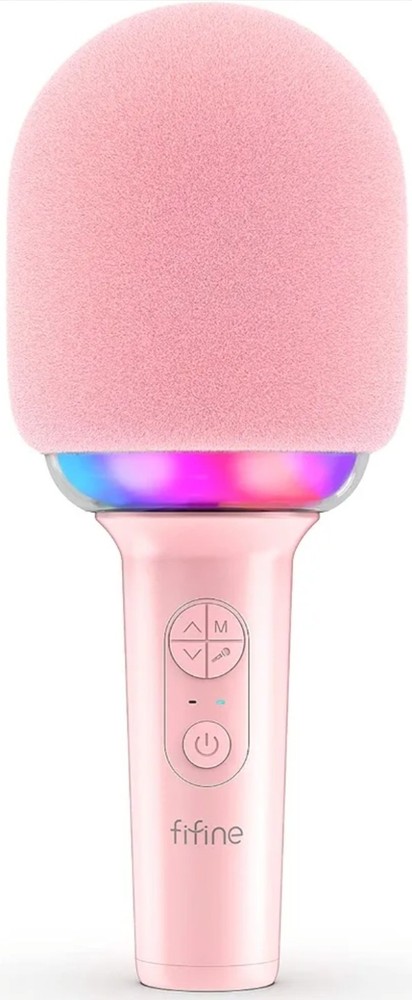 FIFINE Wireless Bluetooth Karaoke Microphone with Built-in Speake