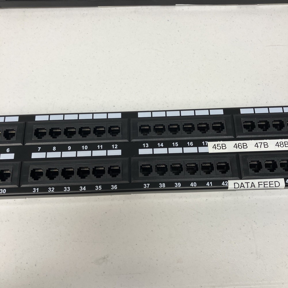 Patch Panel, Cat 5E, 2U, 48 Port