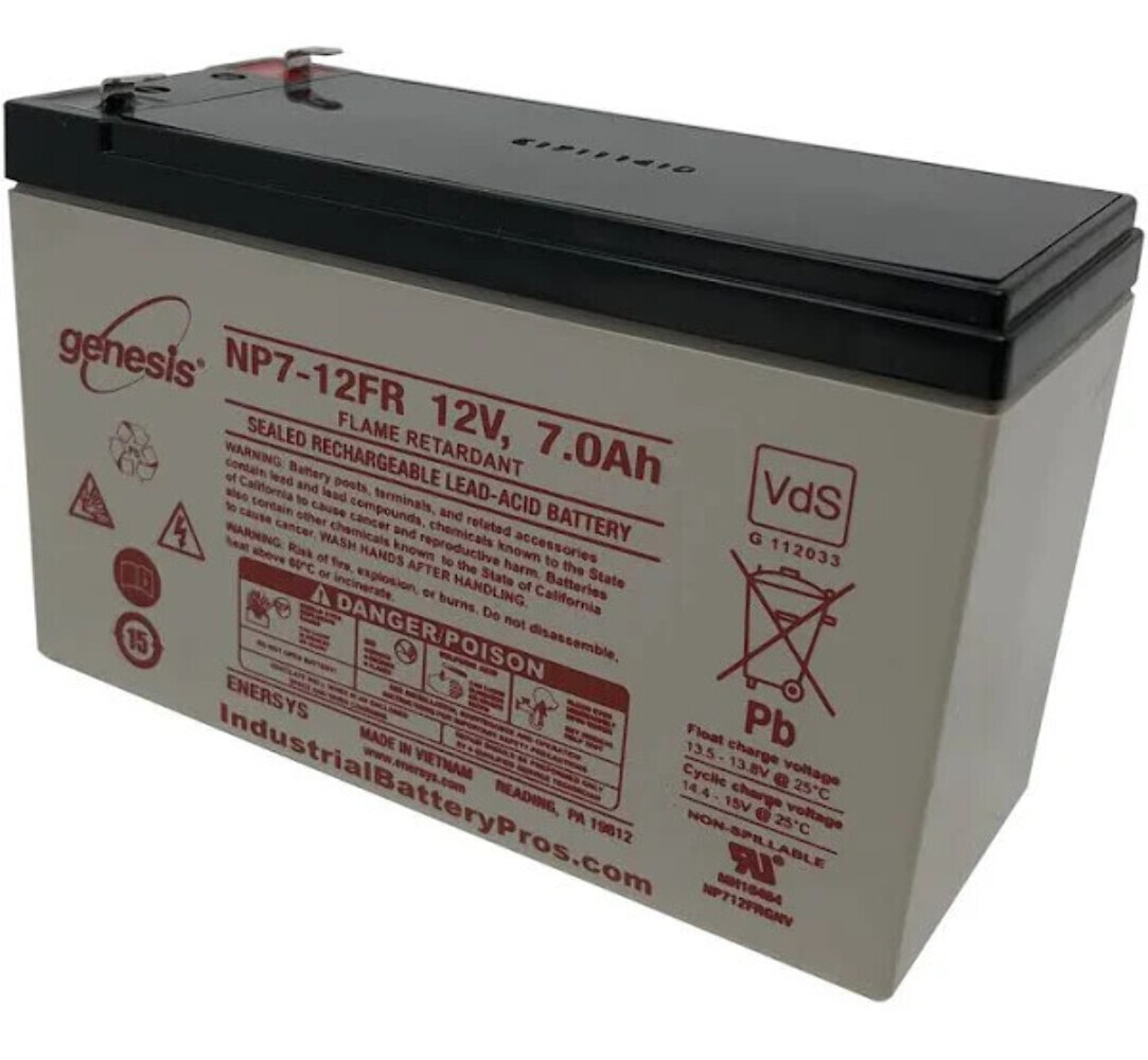 EnerSys Genesis NP7-12FR 12V 7Ah F1 Flame Retardant SLA Battery