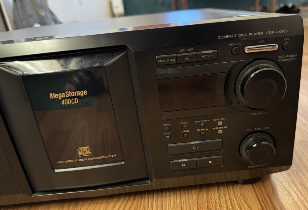 Sony CDP-CX455 Compact Disc Player Mega Storage 400 CD Changer Player