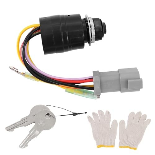 Ignition Switch 129572 with Keys 3-Position 6-Wire Connectors Compatible with