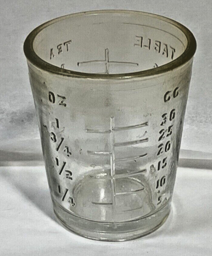 VTG Shot Glass /Medicine measurement cup Made in USA New Old Stock (Sold by ea.)