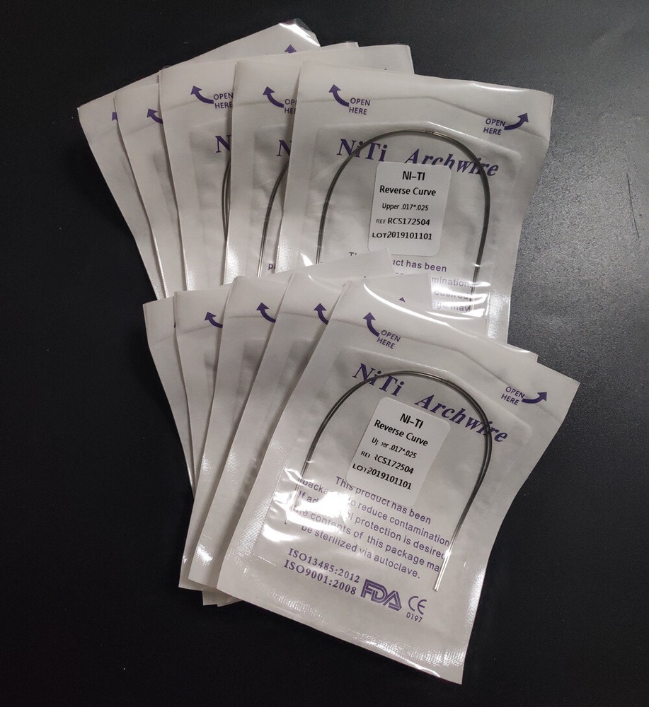20Pack Dental Orthodontic Reverse Curve Arch Wire Niti Super Elastic Rectangular