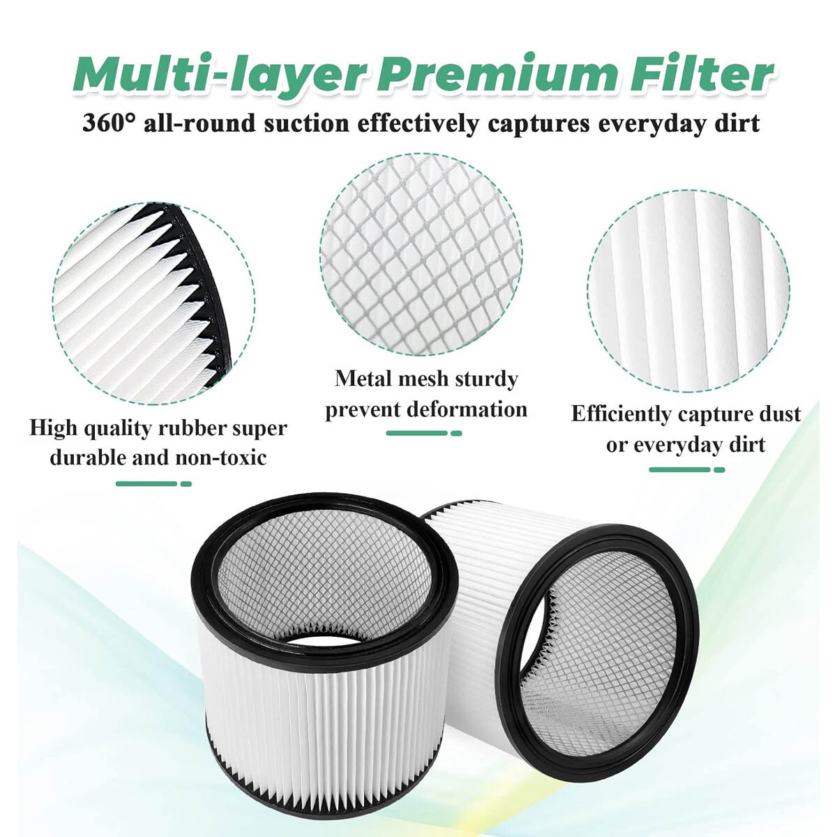 Replacement Filter for Shop Vac 90304 90333 90350 Most Wet Dry Vacuum Cleaners