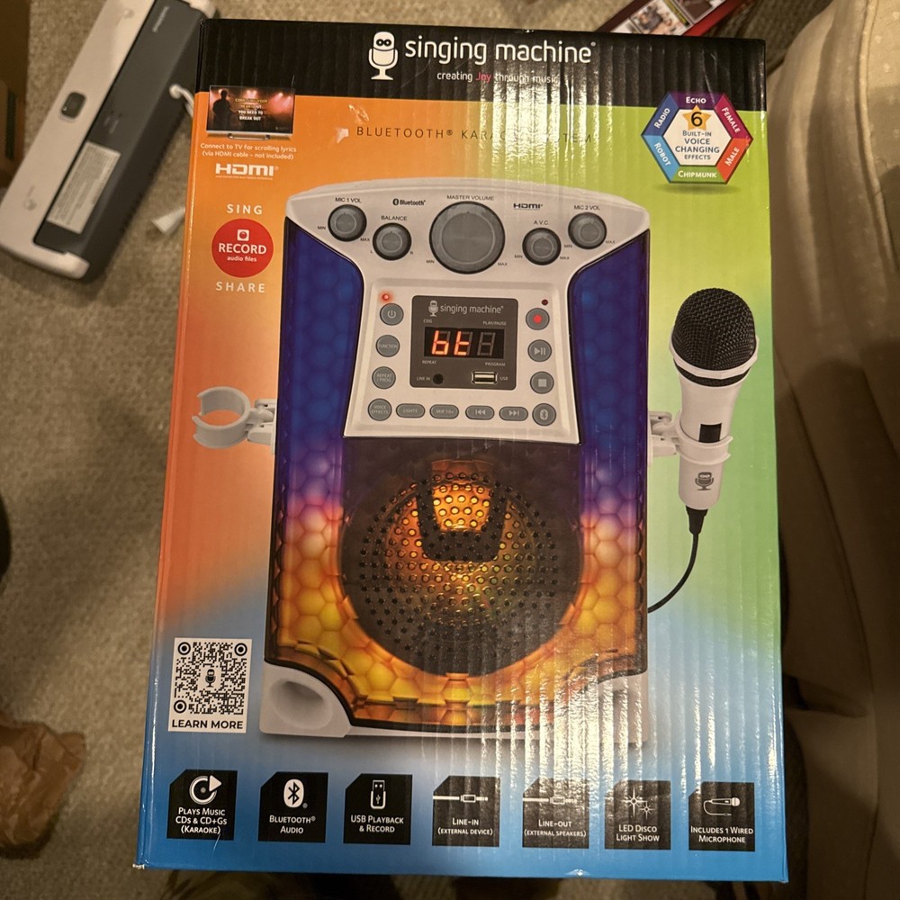 The Singing Machine Bluetooth CD+G Karaoke System,