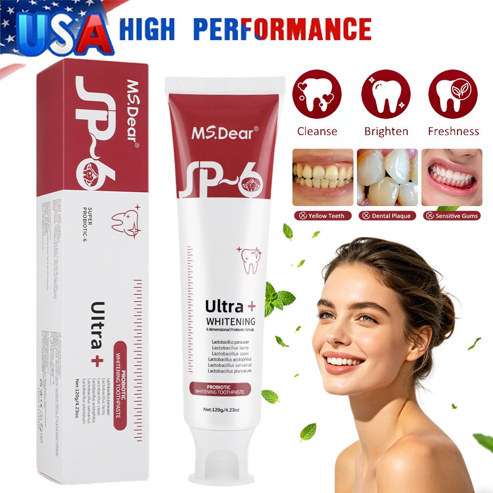 SP-6 Probiotic Toothpaste,Sp-6 Toothpaste Ultra Whitening Quick White Toothpaste