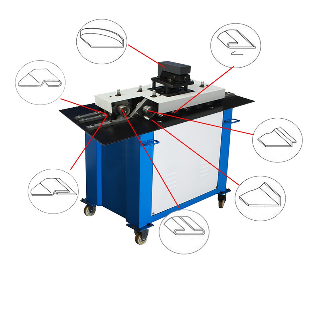 7Type Edge Biting Machine Air Duct Rolling Machine220V Seam Lock Forming Machine