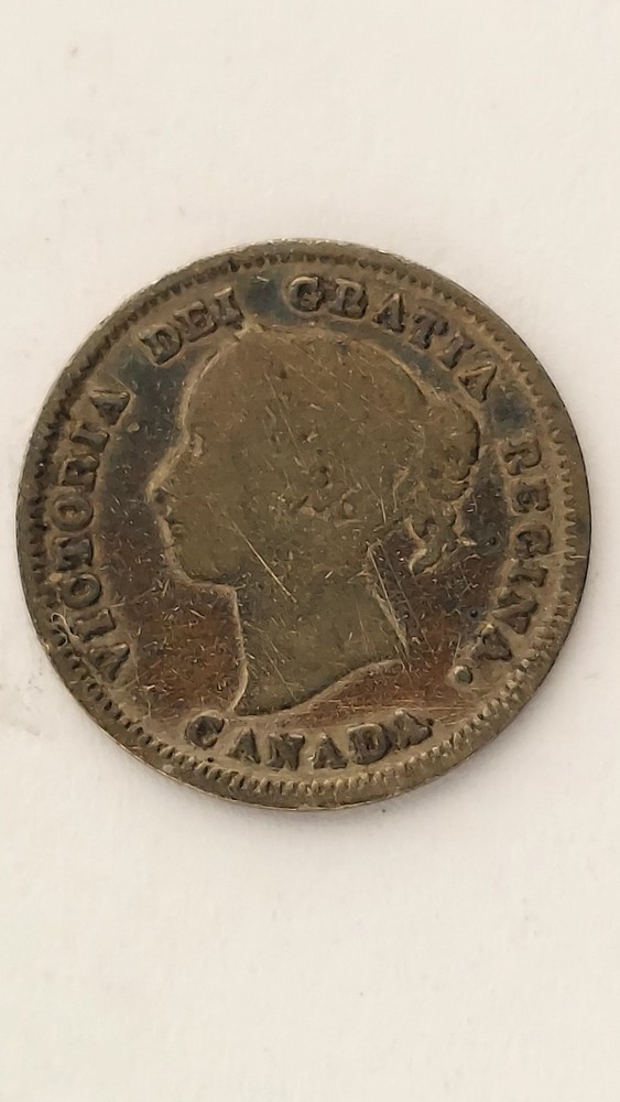 1890-H Canada 5 Cent Silver, .925 Silver