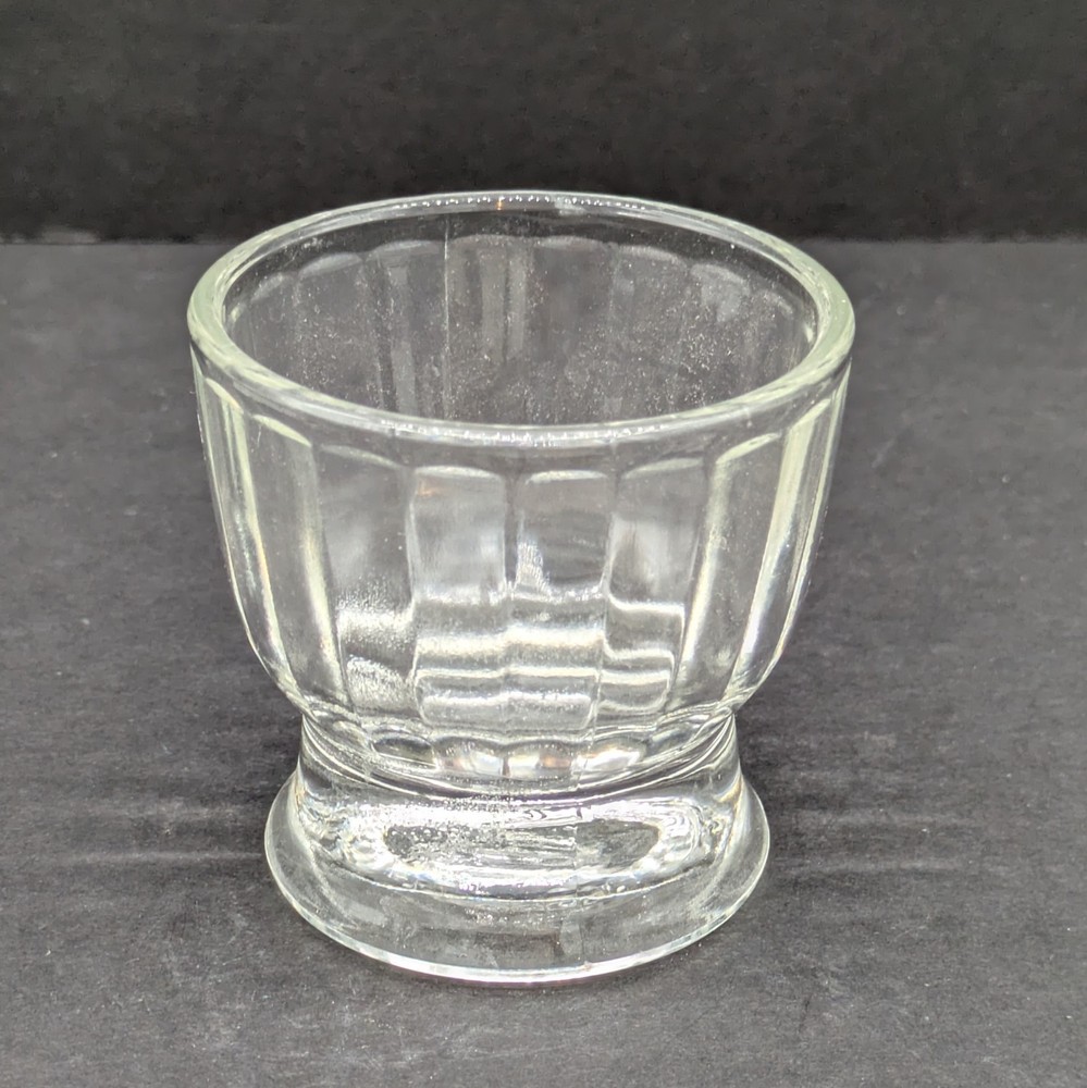 Bartlett & Collins Glass Open Salt Dip Cellar Vertical Pattern BTC3