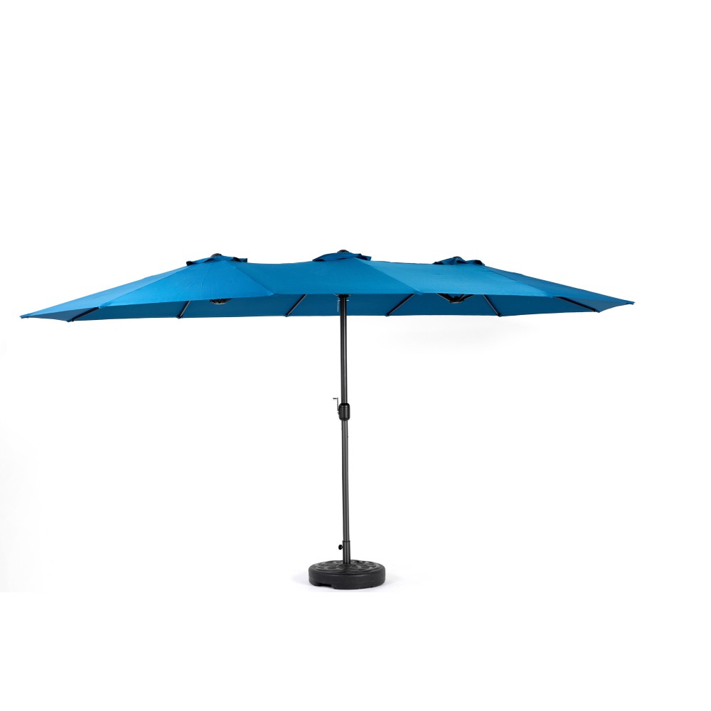 14.8 Ft Double Sided Outdoor Umbrella Rectangular Large with Crank