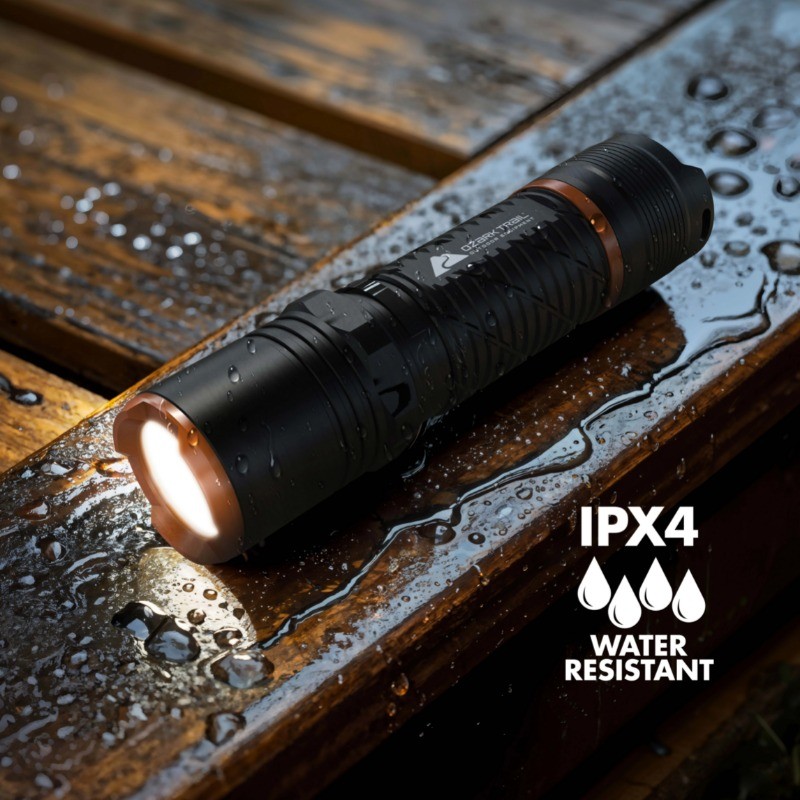Ozark Trail 1000 Lumen Rechargeable Tactical Flashlight, Bright, Durable