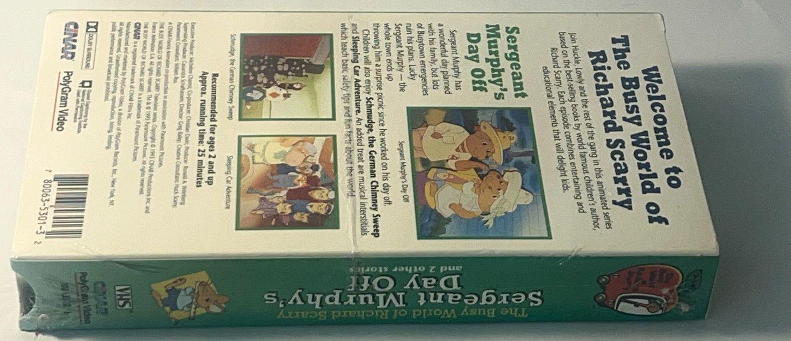 The Busy World of Richard Scarry Sergeant Murphys Day Off Vhs 1995 Rare New