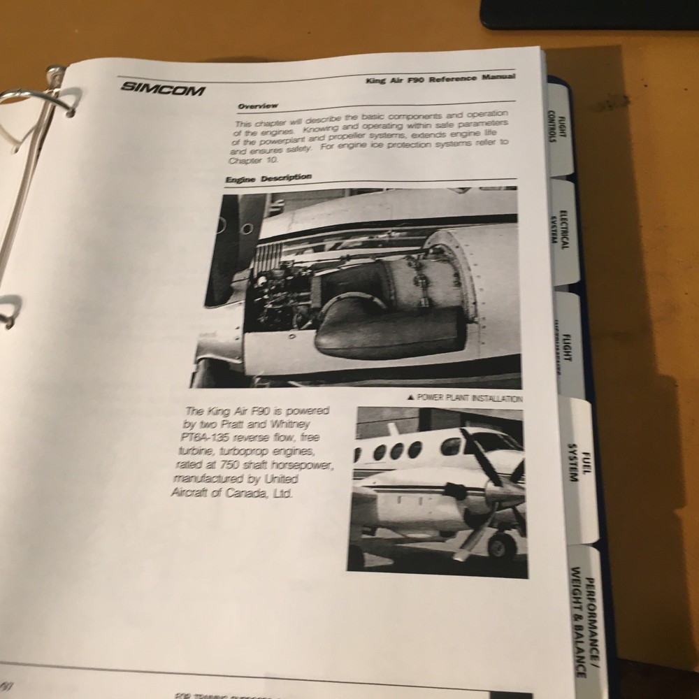 Simcom King Air F90 Reference Manual