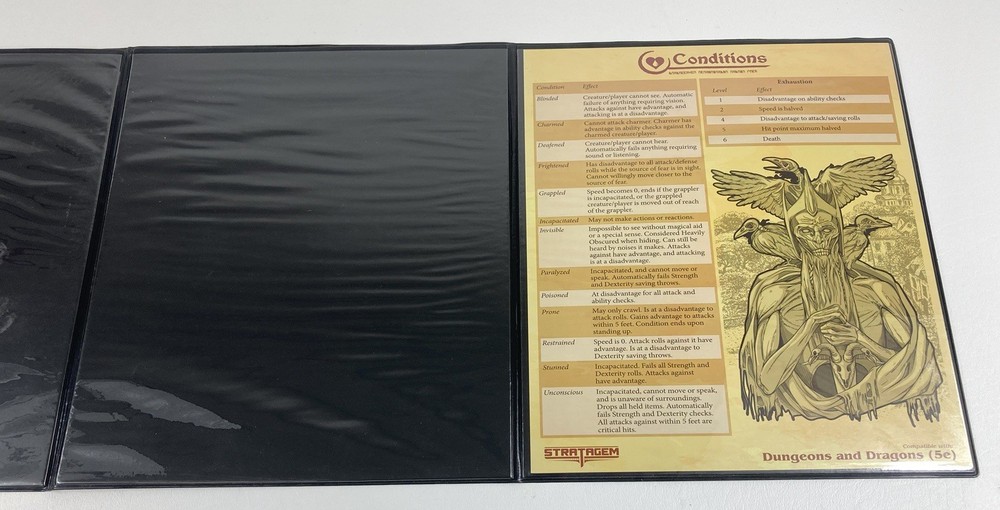 Stratagem the Master'S Tome 4-Panel Customizable GM Screen with Inserts