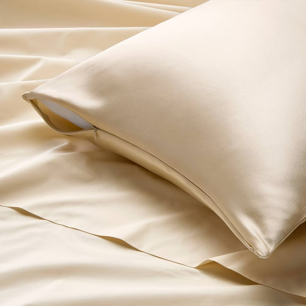 King Solid Silk Pillowcase Natural - Casaluna