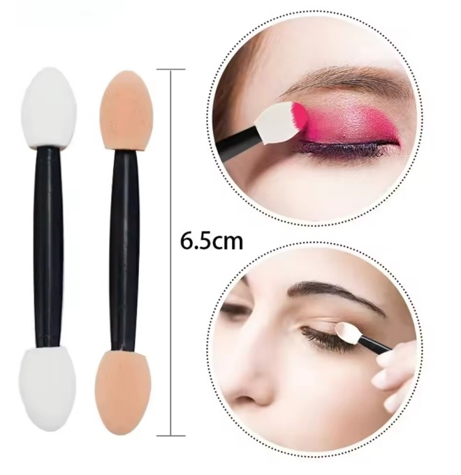 30Pcs Disposable Eyeshadow Brush, Double Ended Sponge Eye Shadow Applicator