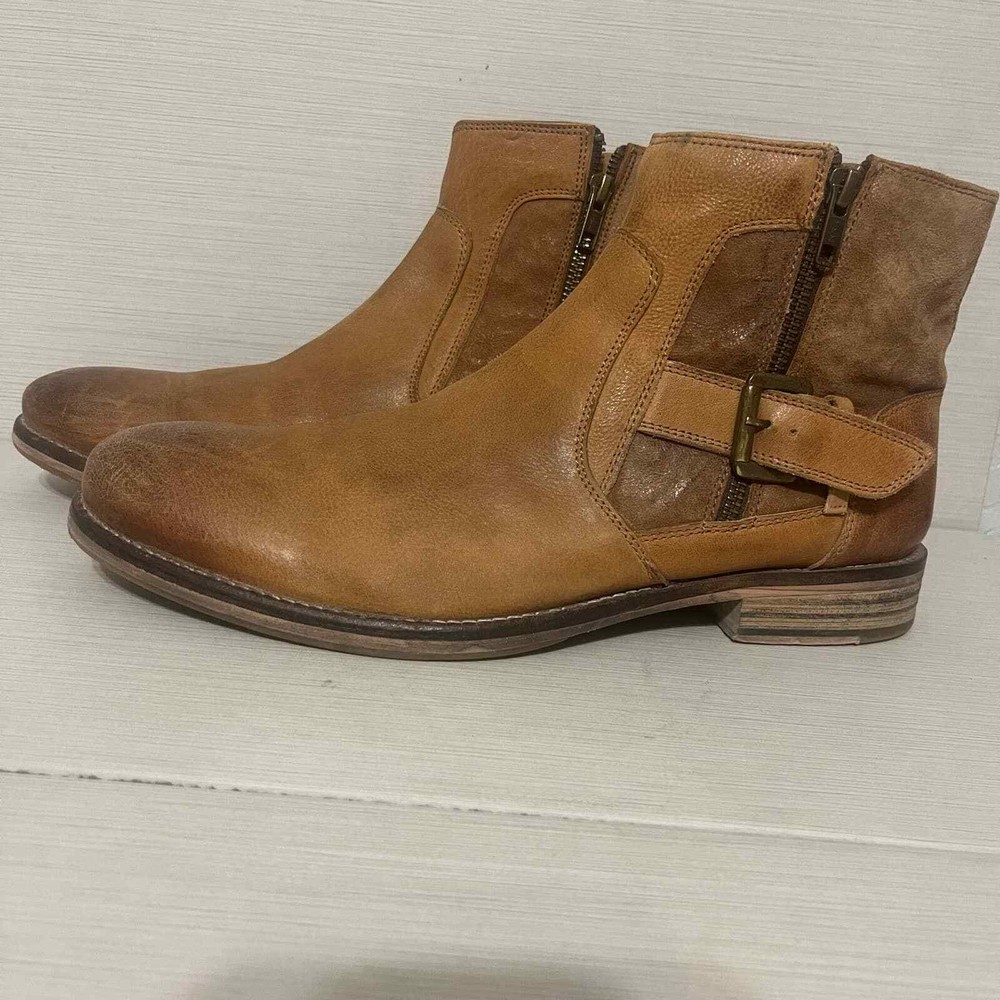 Testosterone Motorcycle Boot. Full Boat Cognac Leather size 44