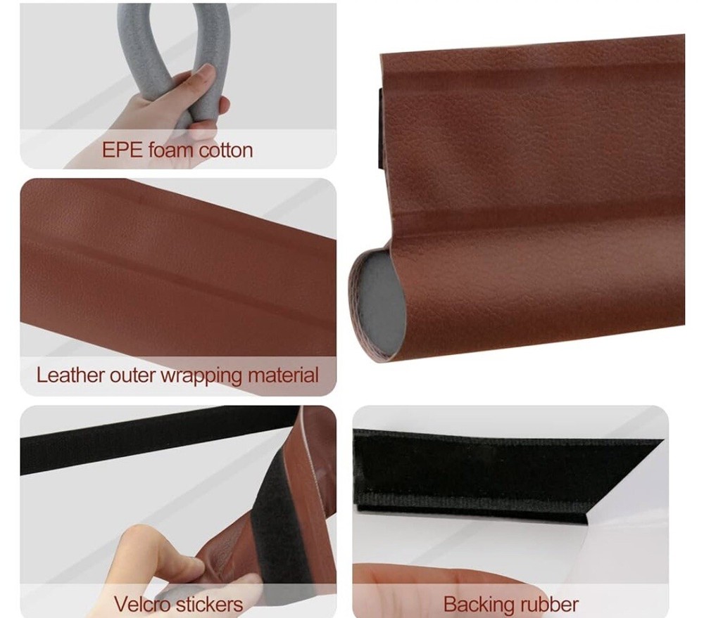 Under Door Draft Stopper Door Draft Blacker Brown Leather 38”