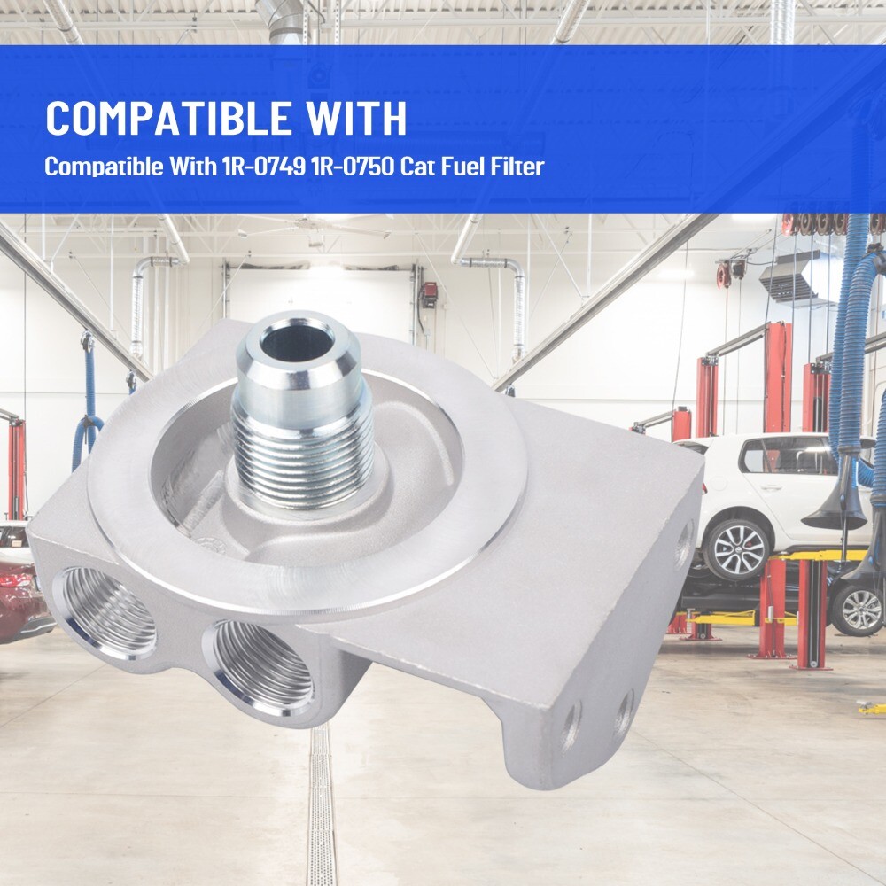 4770 / WIX 24770 Diesel Fuel Filter Remote Mount Base For CAT 1R-0749 1R-0750