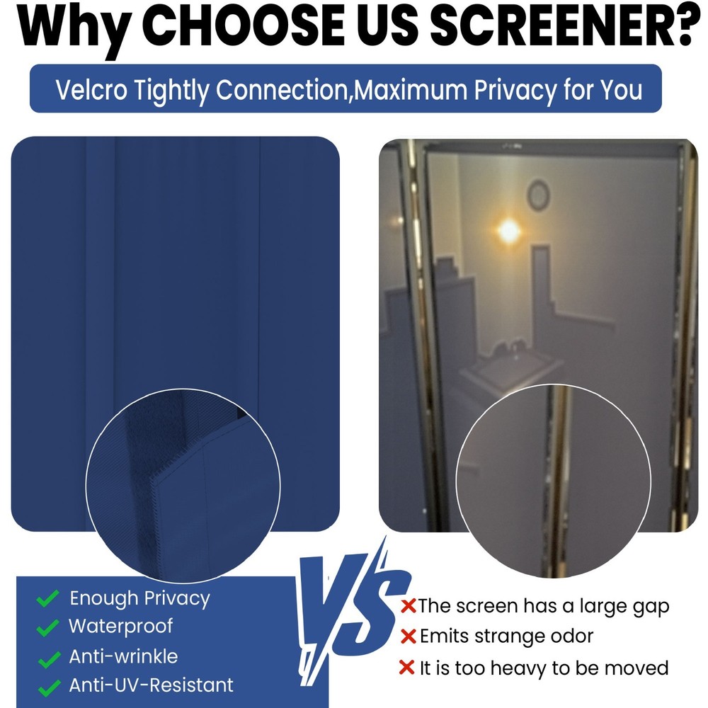 Upgraded Seamless Room Divider 4-Panel Folding Privacy Screen Room Partition