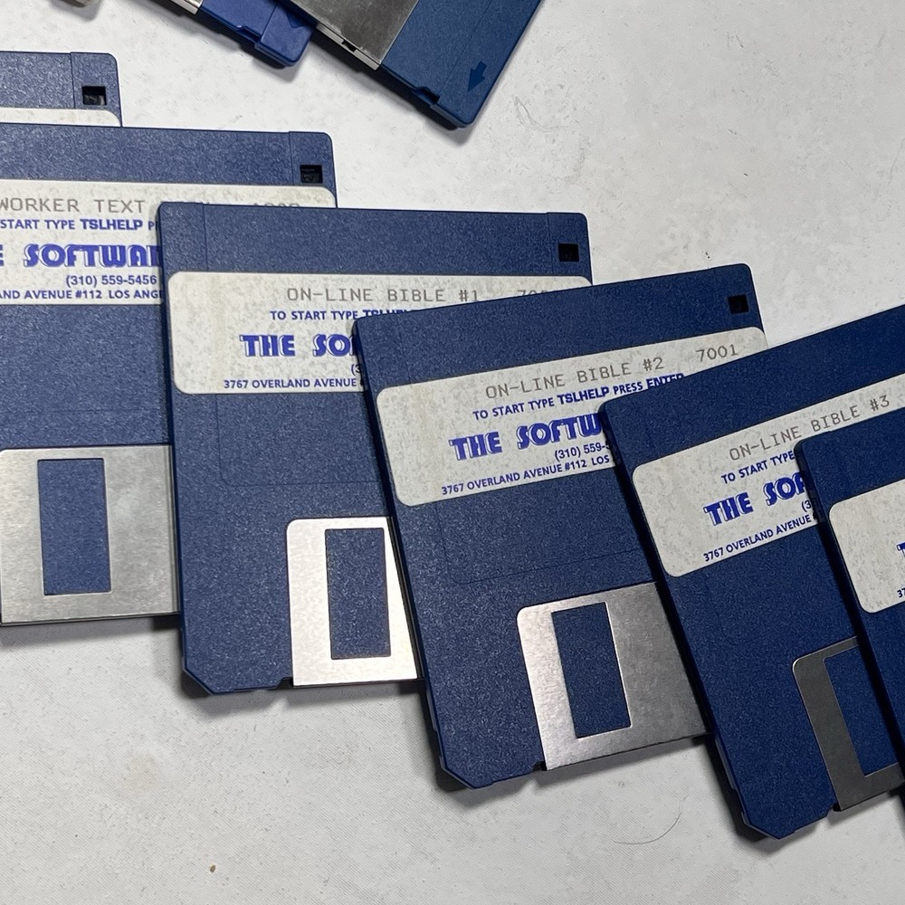 Vintage Computer 3 1/2 Inch Floppy Discs Plus Storage Case