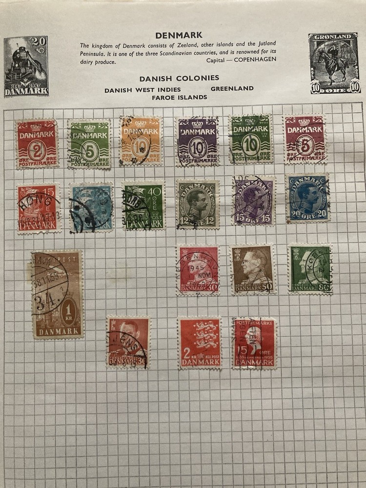 Denmark Mint Stamps Lot (1940’s-1950’s)