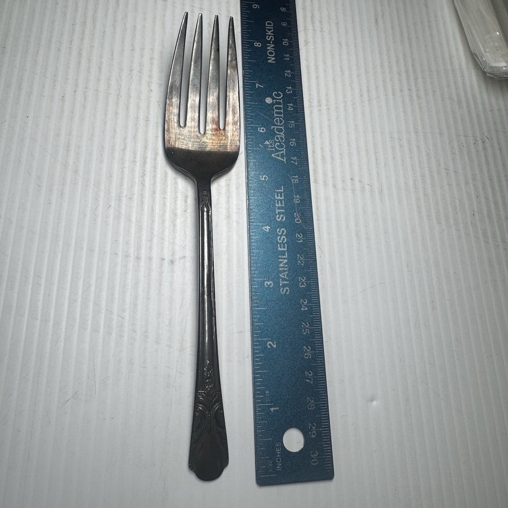 Avalon Cabin Cold Meat Serving Fork Silverplated Rogers flatware circa 1940 VTG