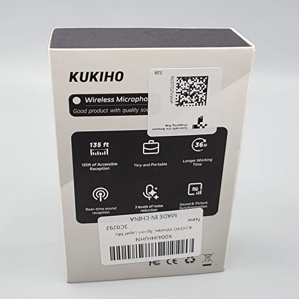 KUKIHO 2 Pack Wireless Lavalier Microphone! iPhone, iPad + Android Phone / NEW