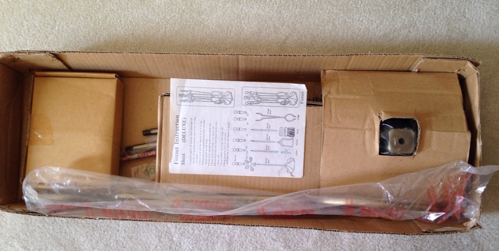 Fireset Delux Brass Fireplace Set NIB