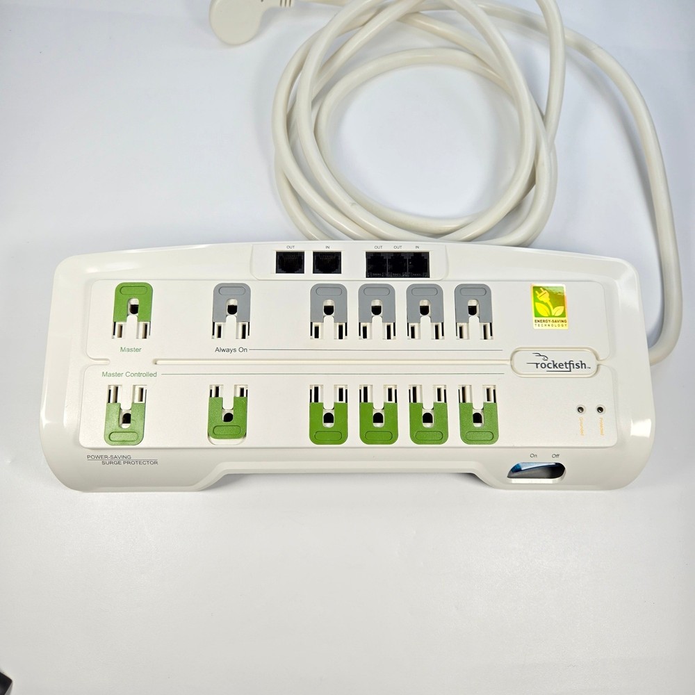 Rocketfish 12 Outlet Energy Saving Power Manager Surge Protector RF-PCS12ES