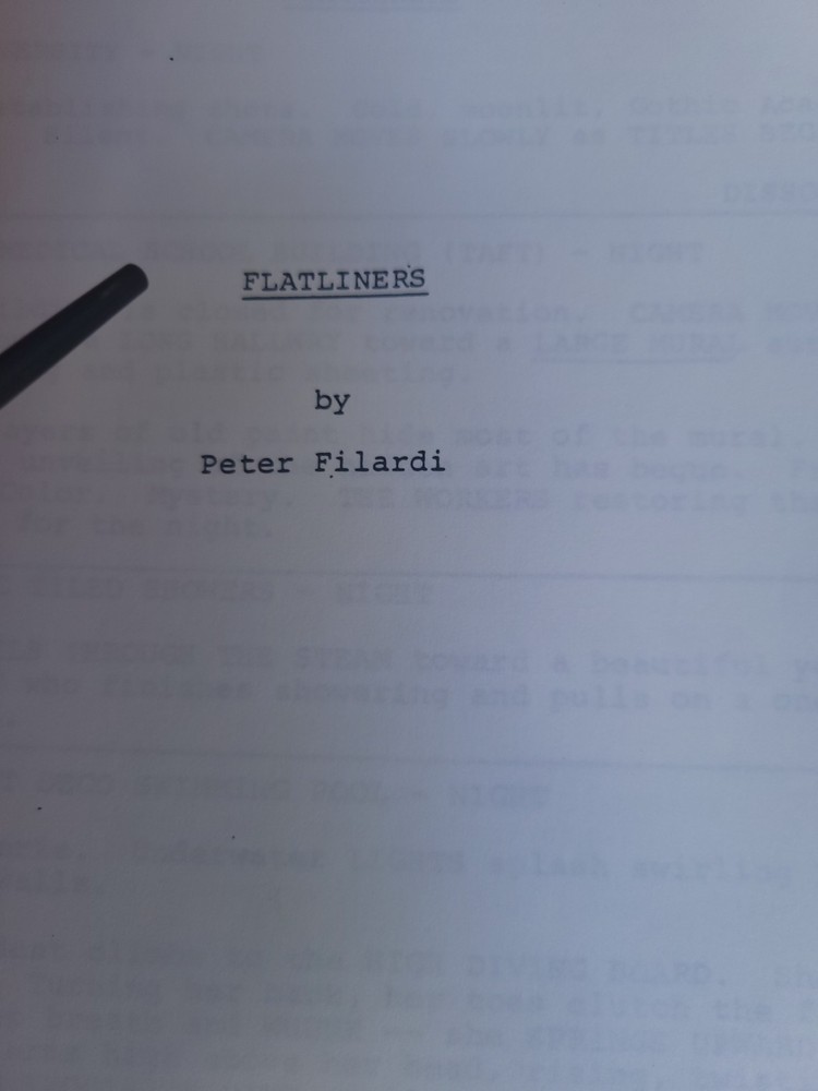 Flatliners Movie Script by Peter Filardi Second Draft July 31,1989 Paper Script