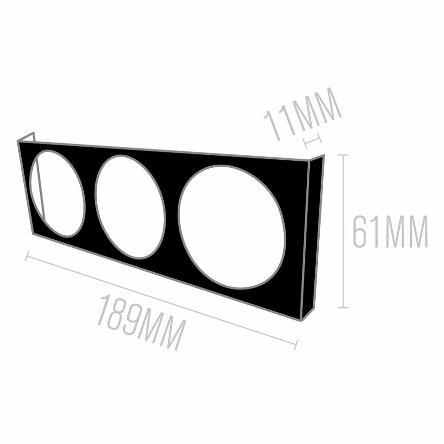 DIN Dashboard Instrument Panel 3 Hole Holder 52mm Car Instruments