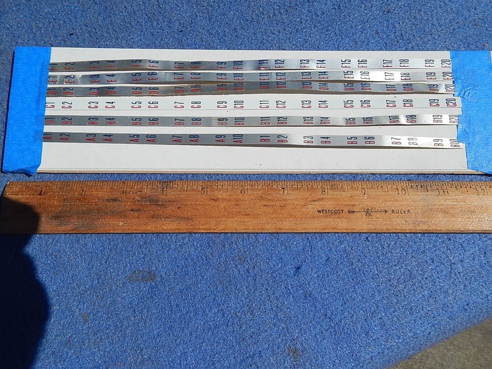 AMI H200 I200 Program Holder Number Strips - 5 original, used