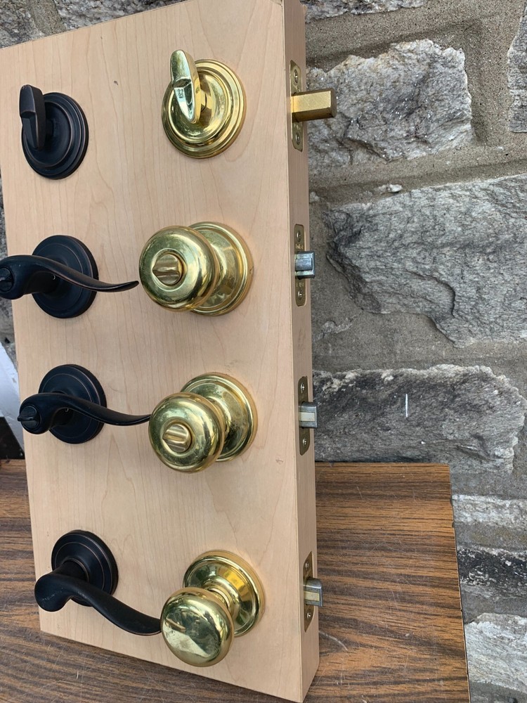 Kwik Set 3 Pack Main Front Entry Locking Keyed Dead Bolt Privacy & Hall & Closet