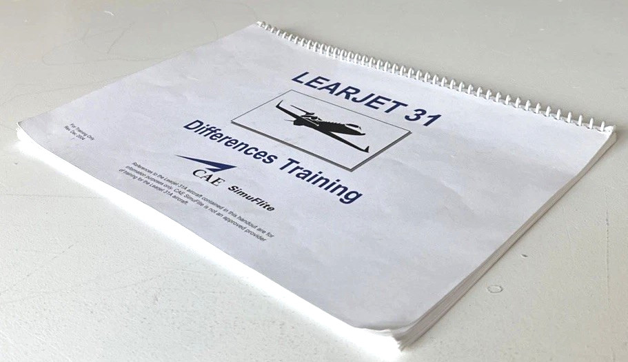 LEARJET 31 Differences Training CAE SimuFlite