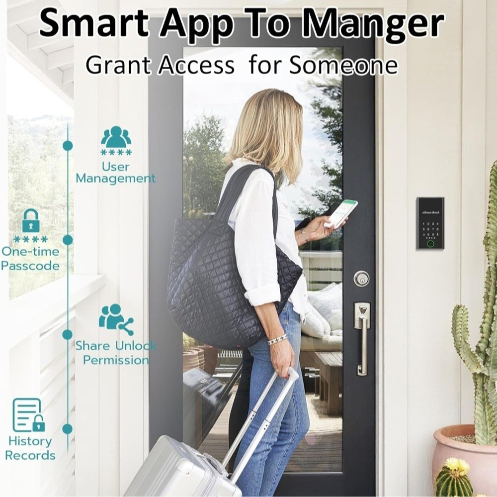 Fingerprint Key Lock Box with Code, Wireless Digital Lock Box with Bluetooth APP