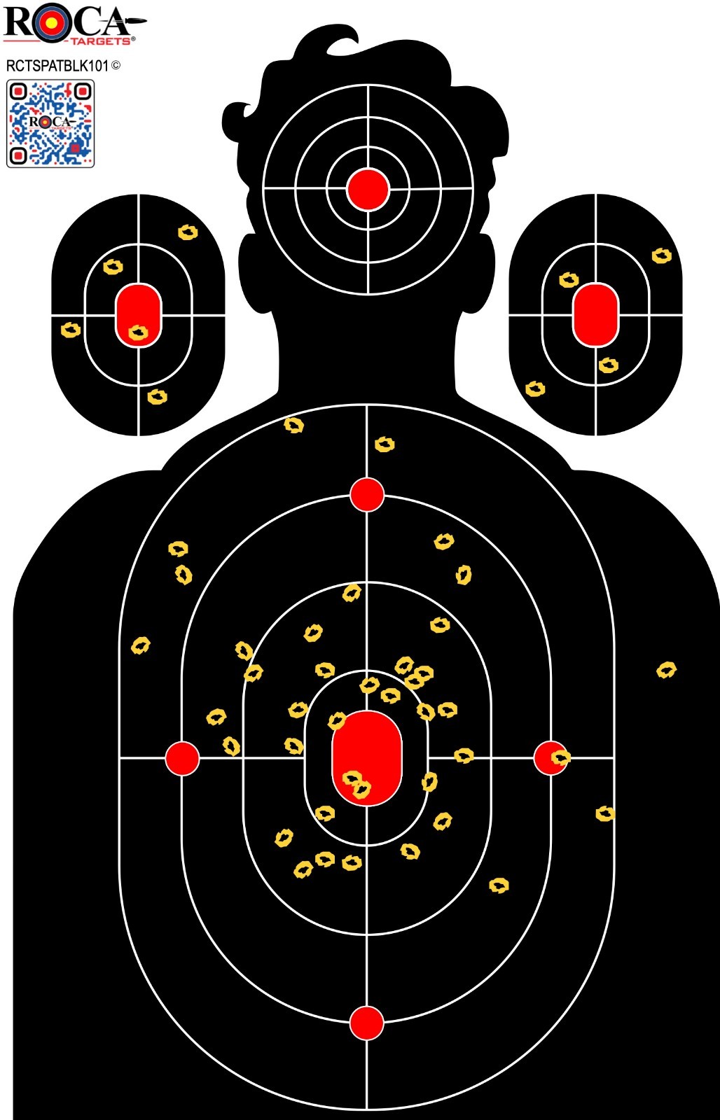 Splatter Shooting Target, Reactive Silhouette Impact Target, LG 18"x24 " 10 Pk