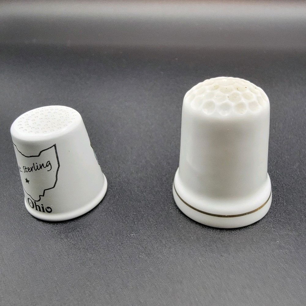 8 Collectible Ceramic Thimbles From Various Locations