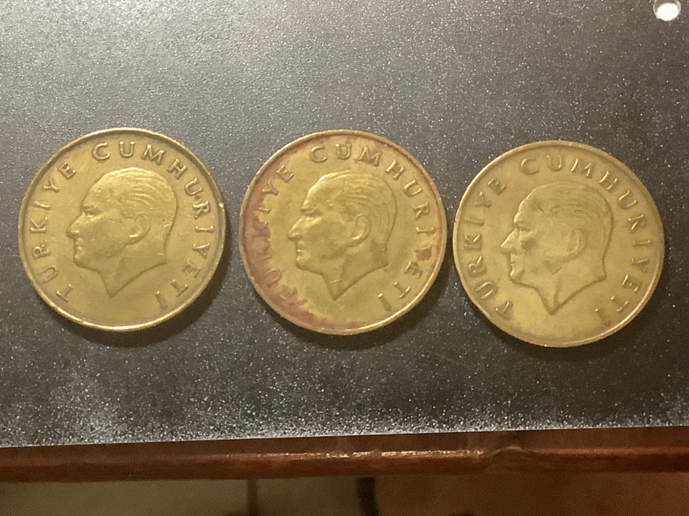 3 - 1989 Turkey 500 Lira's