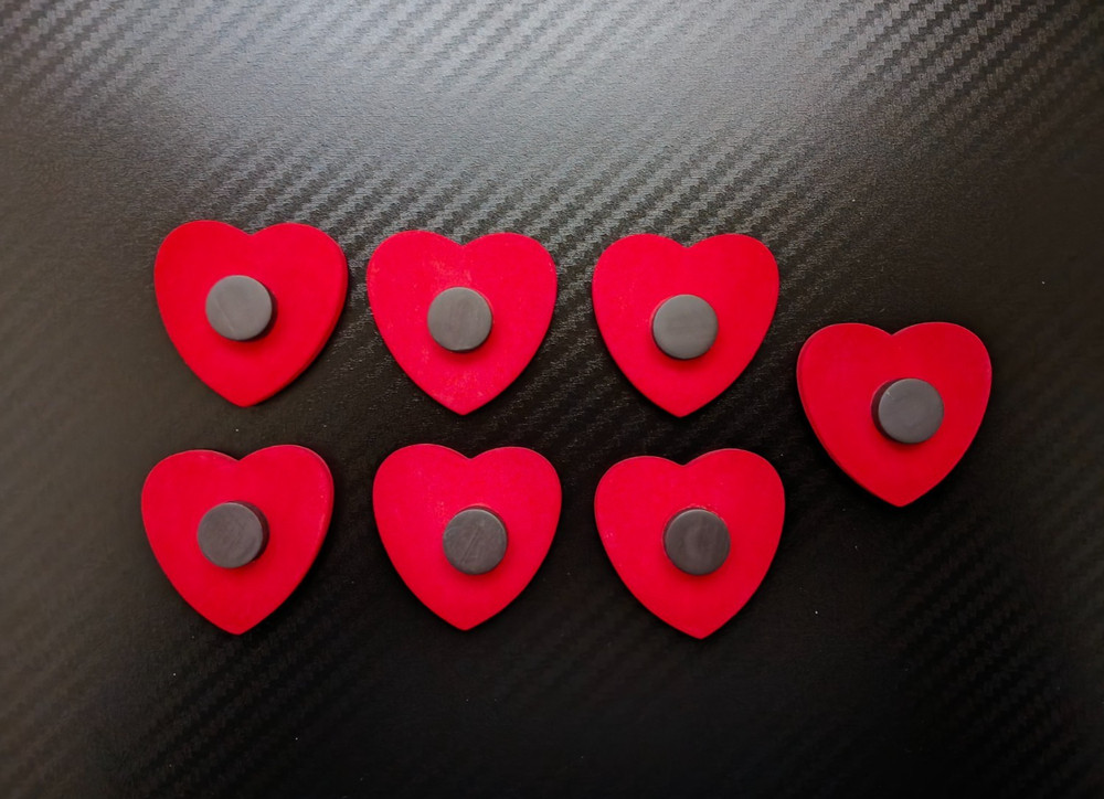 Red Heart Magnets
